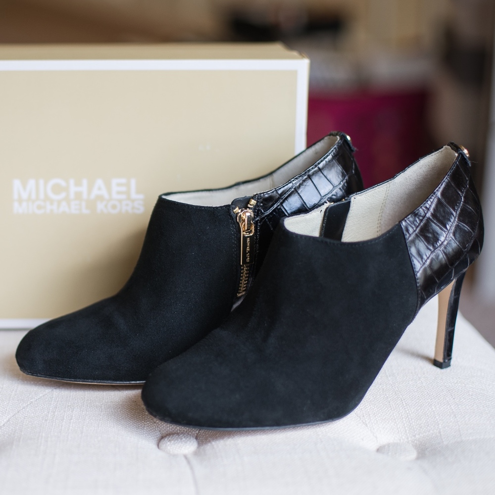 Michael Kors - Black Suede Sammy Ankle Boot